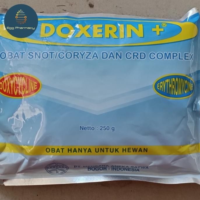DOXERIN PLUS 250 gram Obat Snot Koriza Ngorok CRD PT MENSANA Hewan Ayam Unggas Ternak Peternakan Pel