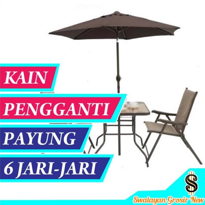 Kain Pengganti Tenda Payung Taman 6 Ruas Jari-Jari Hotel Pantai Waterproof Bisa Untuk Produk Ace Har