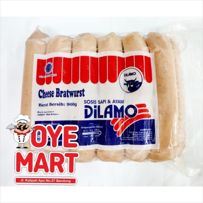 

DILAMO CHEESE BRATWURST 900GR SOSIS SAPI DAN AYAM RASA KEJU