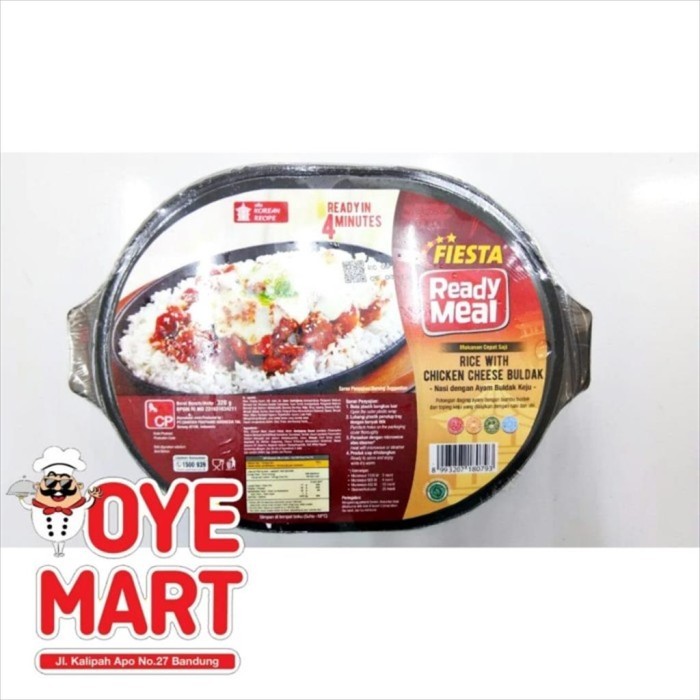 

FIESTA READY MEAL RICE WITH CHICKEN CHEESE BULDAK 320GR SIAP SAJI