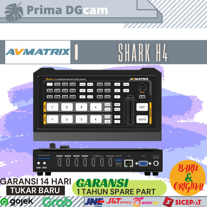 TERBARU AVMATRIX Shark H4 4-Channel HDMI Video Switcher
