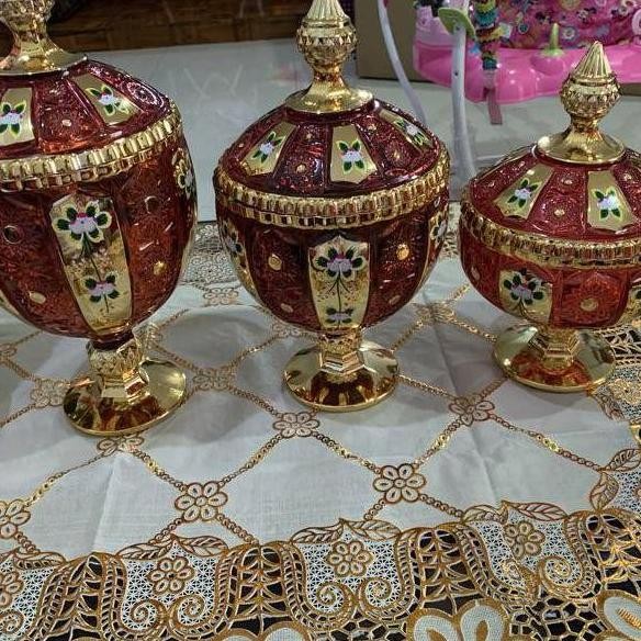 TERMURAH TOPLES LEBARAN ELEGANT SET 3PCS ACL CAPODIMONTE AB 1808 123