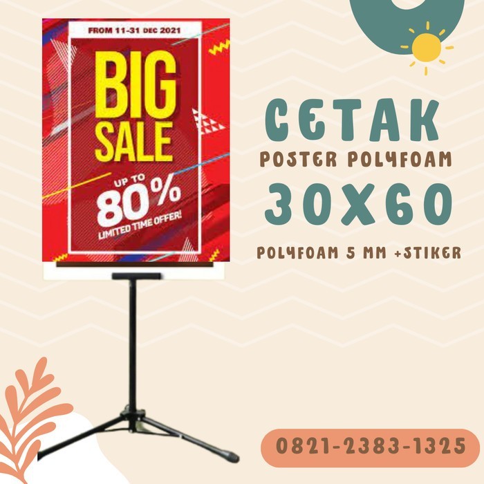 

PROMO! Cetak Stiker + Polyfoam 5mm 60 x 80cm / Stiker Polyfoam