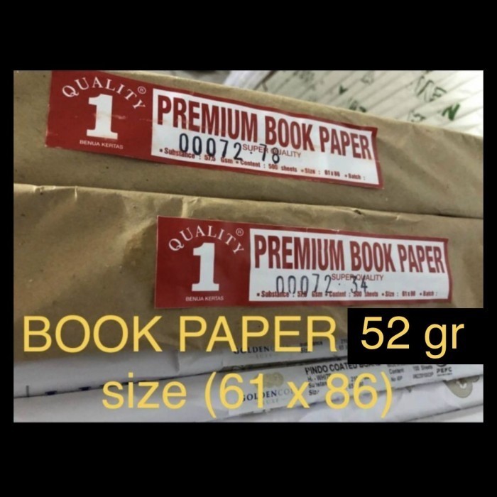 

Book paper 52 gr ukuran 61x86