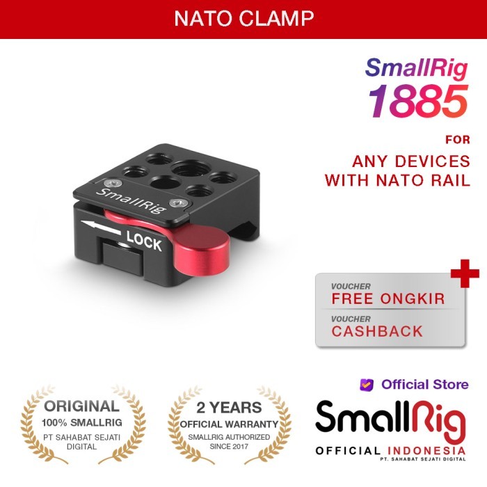 SmallRig NATO Clamp for NATO Rail Accessories with 1/4"-20 Holes 1885