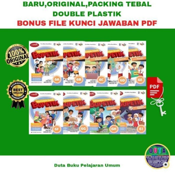 

OBRAL BUKU KELAS 6 SD BUPETIK 6A 6B 6C 6D 6E BUPETIK TEMATIK ERLANGGA