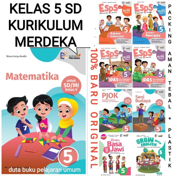 

PREMIUM Buku kelas 5 SD kurikulum merdeka erlangga SD kls 5 ipas bahasa mtk