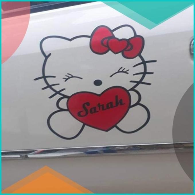 Sticker Hello Kitty Body mobil kaca mobil 07D35Z4 stok terbaru