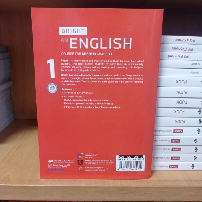 

FLASH SALE Buku SMP Bright An English Course Kelas 7 Kurikulum Merdeka Erlangga