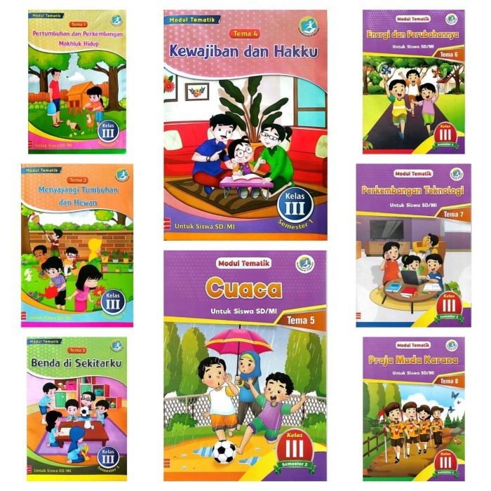 

BIG SALE Ori !! paket satu tahun buku modul pengayaan/LKS tematik k13 kelas 3