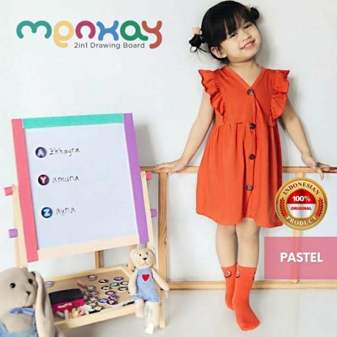 

Promo Menkay 2 In 1 Drawing Board | Papan Tulis Anak Dapat Kapur & Spidol