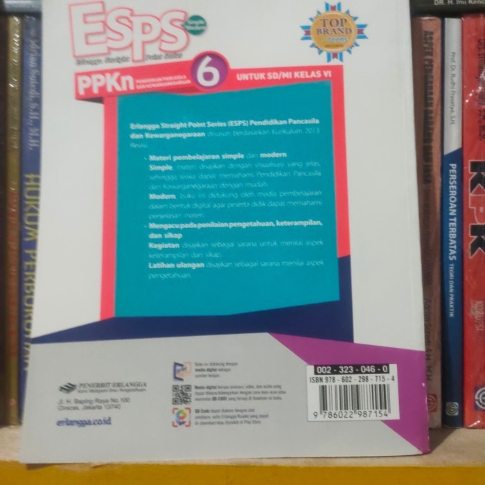 

DISKON buku baru esps PPKN kelas 6/VI SD k13 Erlangga