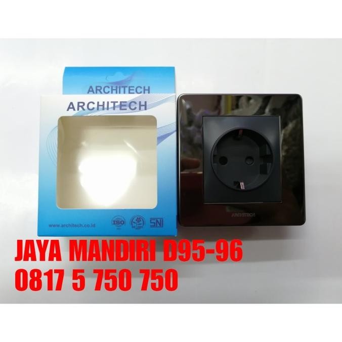 Promo STOP KONTAK ARCHITECH BLACK DIAMOND V16-C18 16A stopkontak mirip nero COD