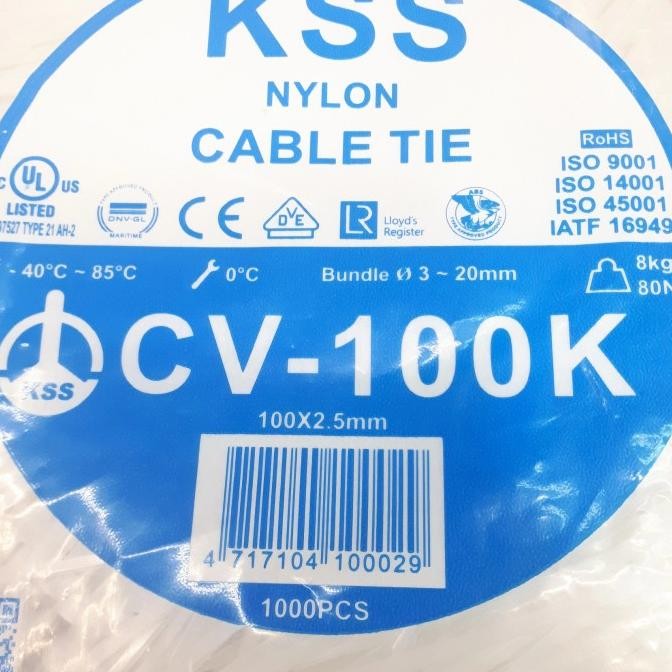 

Promo CV-100K - Kabel Ties KSS Original Ukuran 100 x 2.5 mm COD