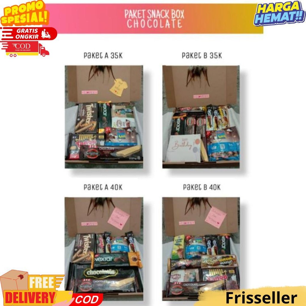 

Hampers Snack Box Ulang Tahun / Wisuda / Anniversary/ Paket Coklat D Gratis Ongkir