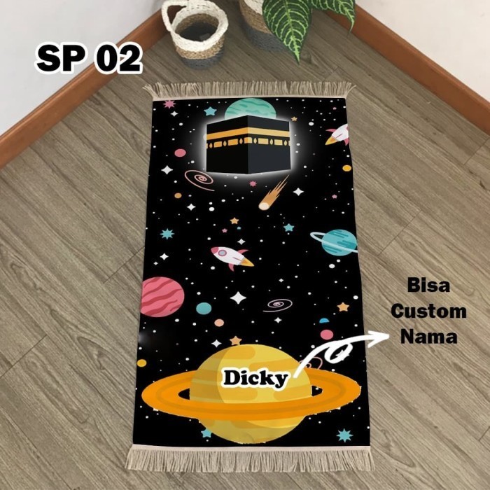MURAH Sajadah Anak GROSIR Printing Bisa Custom Nama Perempuan Laki laki 200 - random motif co
