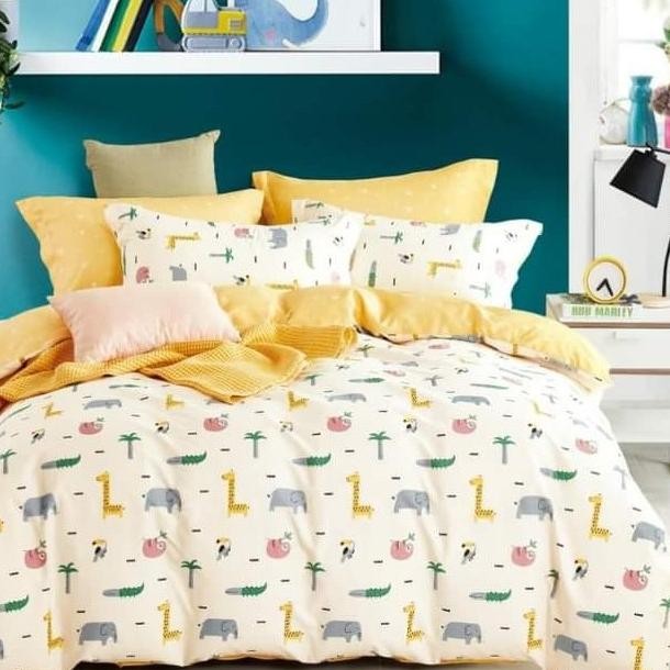 LIA SEPREI ANAK MOTIF BINATANG ANIMAL JERAPAH KATUN JEPANG ORI IMPOR