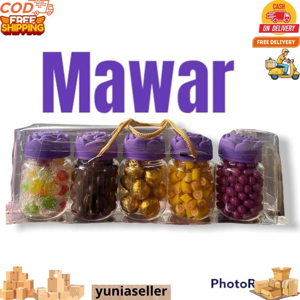 

Hampers Coklat Mawar Ungu Isi 5 Toples Candy Rose D Promo Puncak