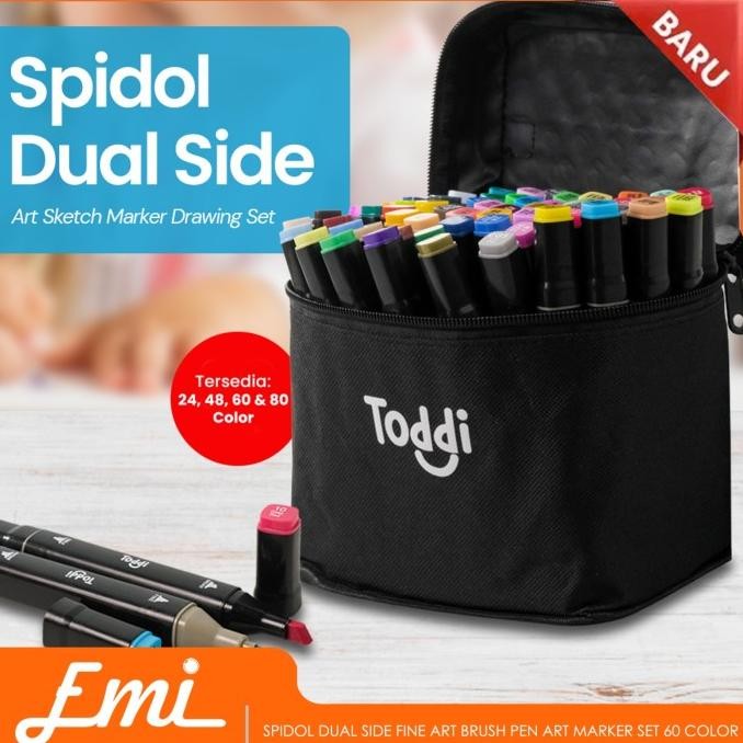 

Sale Spidol Dual Side Stabilo Fine Art Brush Pen Art Marker Set 48 Color