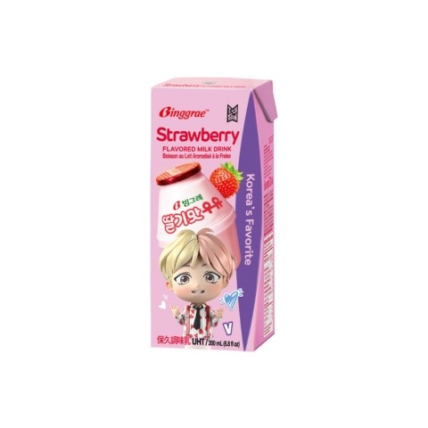 

Binggrae Strawberry Flavored Milk Drink 200Ml