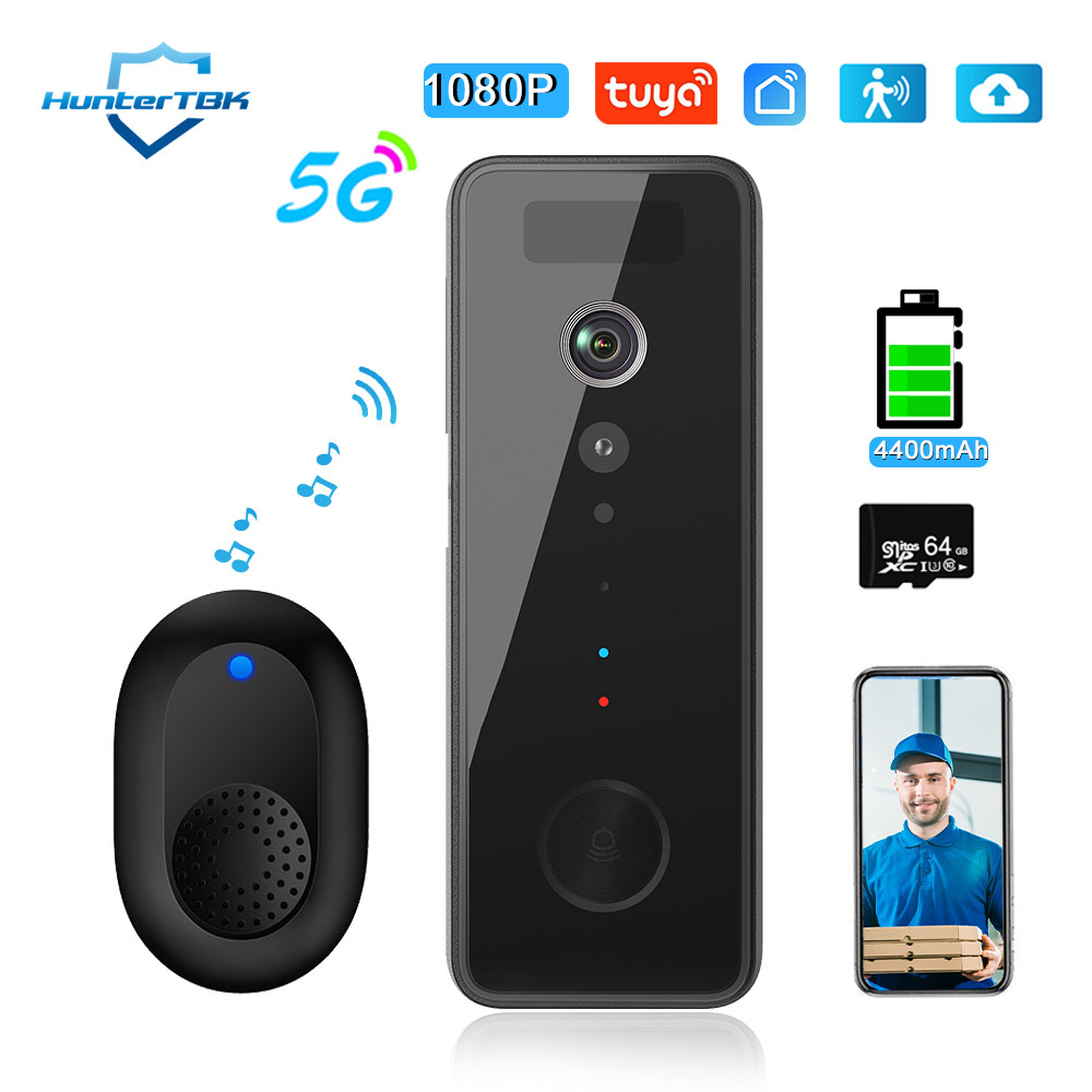 5G 2.4G 1080P WiFi Video Doorbell Dual Band Wireless Home Door Bell Tuya Smart Waterproof APP Remote