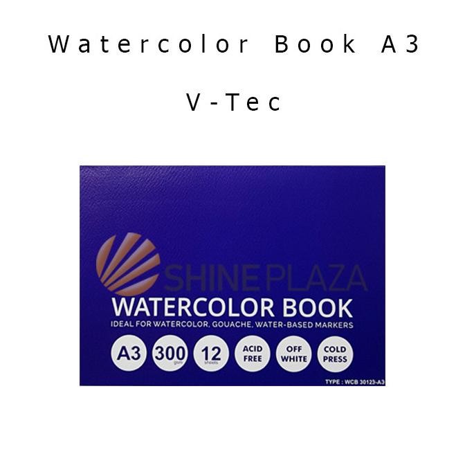

Sale V-Tec Watercolor Book A3 300 Gsm - Buku Watercolor V-Tec A3