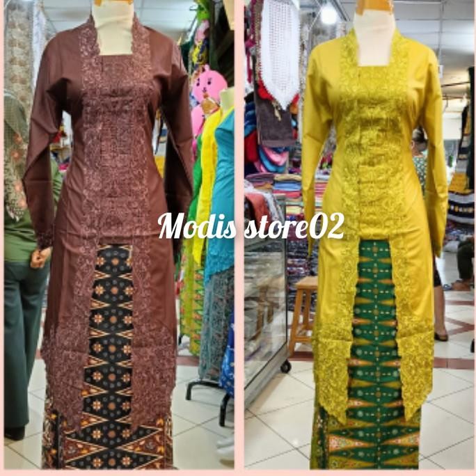 Promo One Set Kebaya Encim Premium Lengan Panjang Kebaya/Wisuda/Kondangan