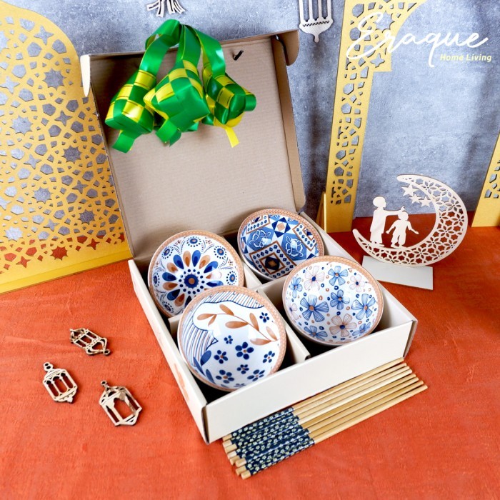 

Nami Bowl Gift Set / Hampers Kado Piring Mangkok Keramik Jepang Unik