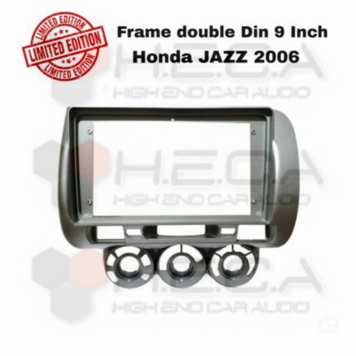 Frame 9 inch HONDA JAZZ 2006 Double Din Head Unit Tape Android Mobil