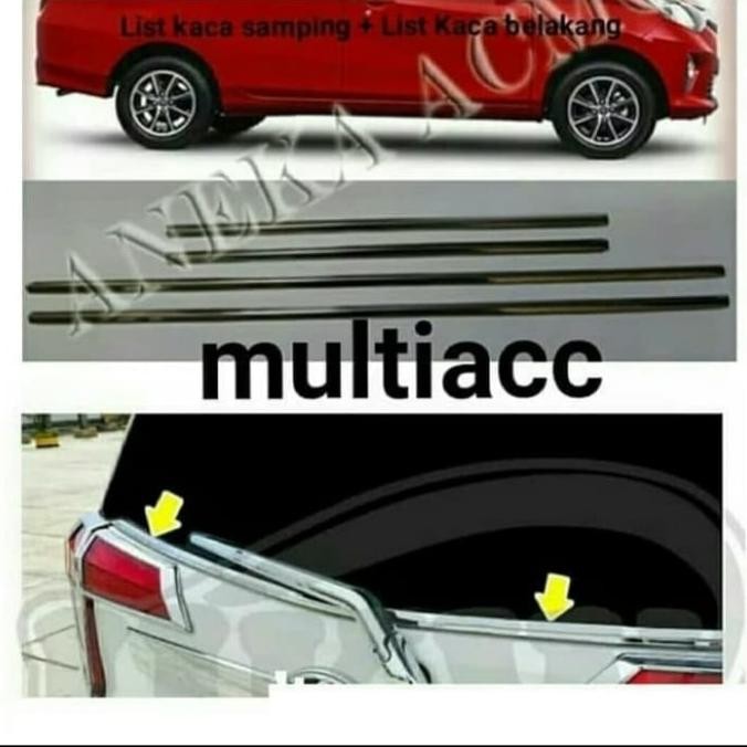 PAKET LIS KACA SAMPING + LIS KACA BELAKANG CALYA-SIGRA CHROME