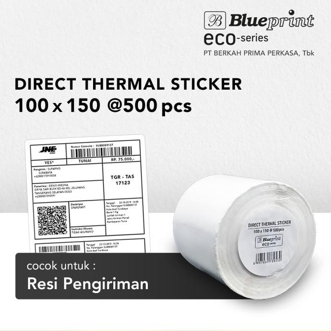 

Sale Direct Thermal Sticker 100 X 150 , Label Resi Blueprint Eco 100X150 Mm