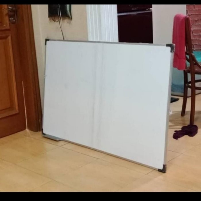 

Whiteboard Gantung Magnetic Custom Ukuran 80x180cm