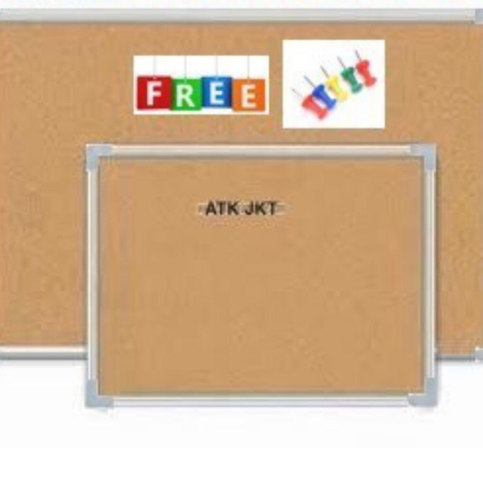 

papan softboard pin jarum gantung ukuran 80x100