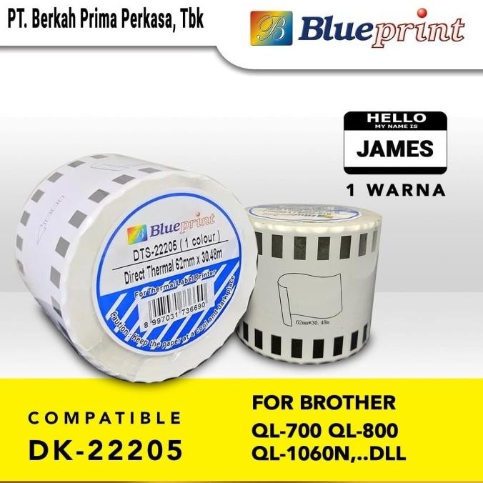 

Sale Label Brother Dk 22205 Blueprint 62X30,48M Continuous Stiker Brother