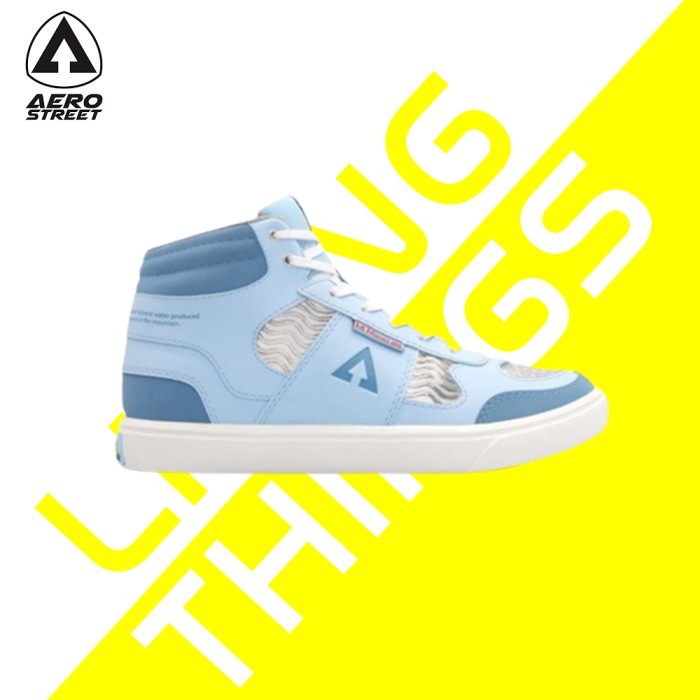 Aerostreet x Le Minerale Putih Biru - Sepatu Sneakers Aero LeMinerale