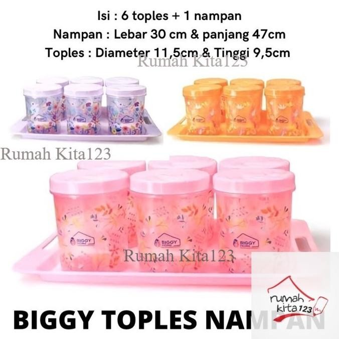 Toples Set Biggy Nampan  Tuscany Isi 6 Pcs / Toples Kue Lebaran