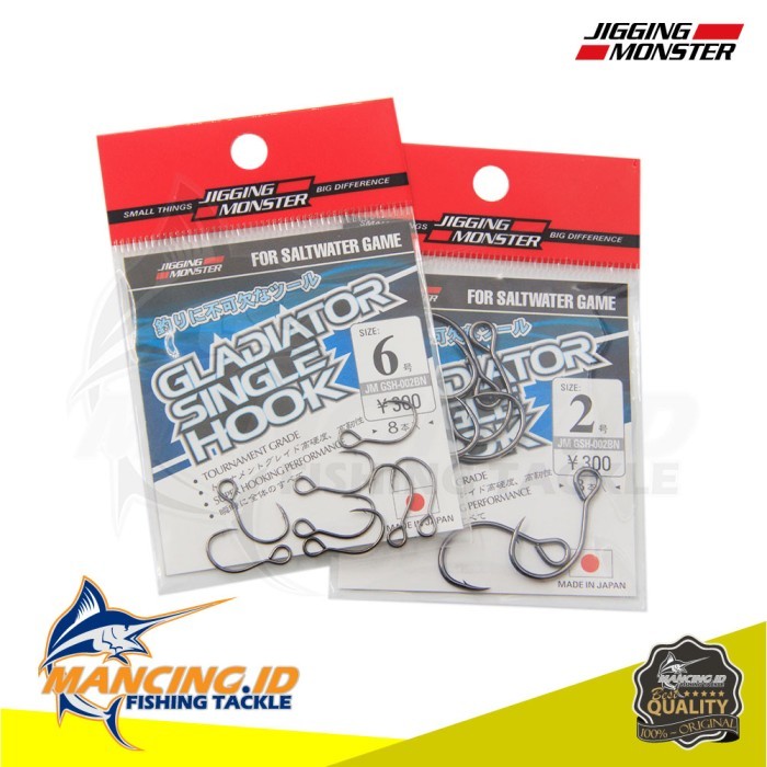 Jigging Monster Gladiator Single Hook GSH-002BN Kail Pancing Laut