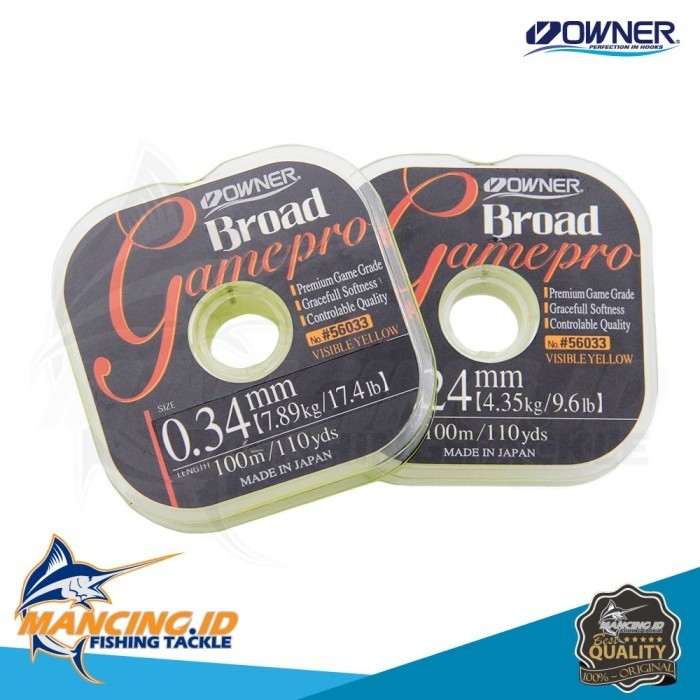 Senar Pancing Owner Broad Game Pro 100m Nylon Line