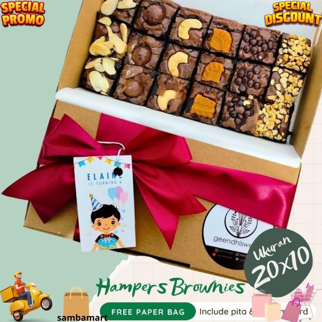 

Hampers Bingkisan Fudgy Brownies Panggang Geendhisweet Dark Coklat D Cod