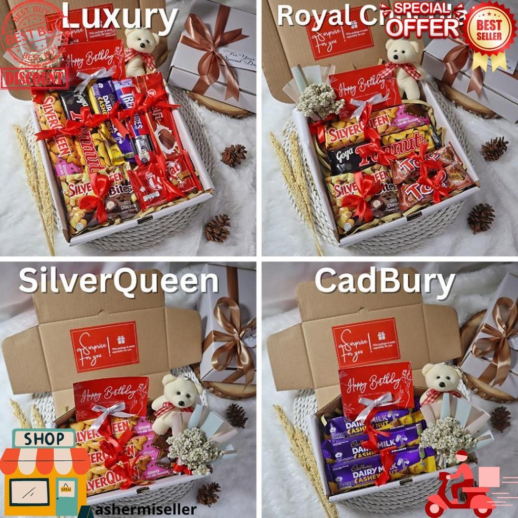 

Hampers Cokelat Premium | Kado Valentine | Hadiah Snack Cowok Cewek | Gift Ultah Pacar Wisuda D Promo Puncak
