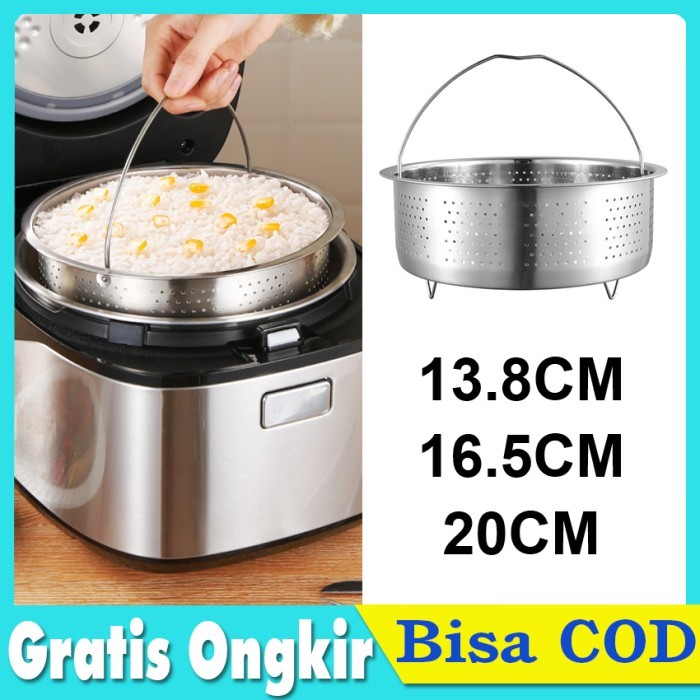 Tatakan Kukusan Keranjang Kukus Nasi Steamer Basket Stainless Steel
