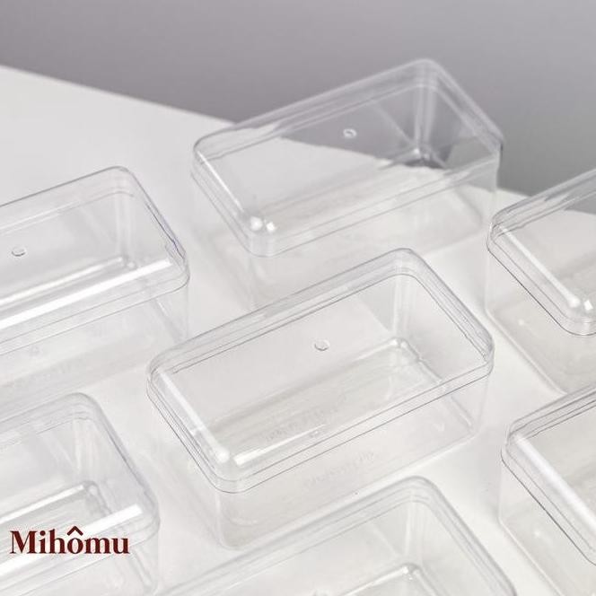 Toples Kue Kering Persegi Panjang Bening Murah/Toples Lebaran 350 Gram