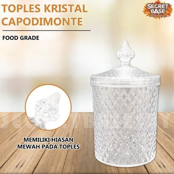 (ISI 6pcs) TOPLES KRISTAL - Toples Lebaran Kue / Toples Plastik Bening