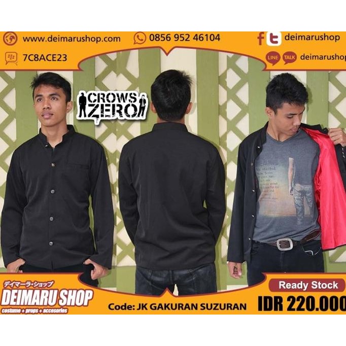 Sale [Jk Gakuran Crowzero]Jaket Blezer Crows Zero Suzuran Takiya Genji