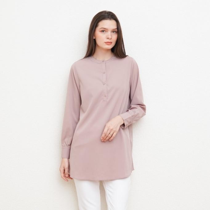 Grosir Valino Ladies Tunik Lengan Panjang Cream Wanita - D-Cdfg16-C5