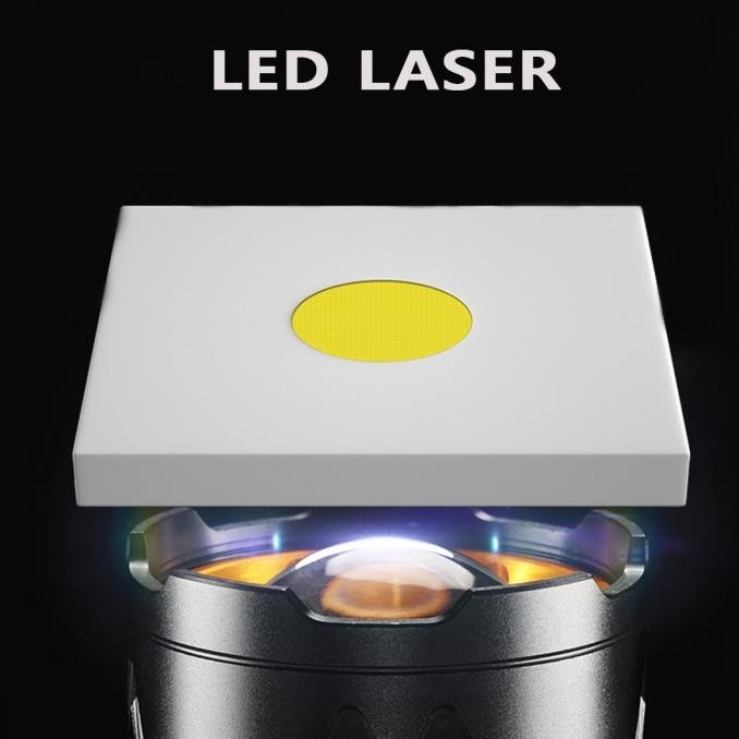 Murah Senter Zoom In Out B55 2200Lumens Flashlight Side Lamp