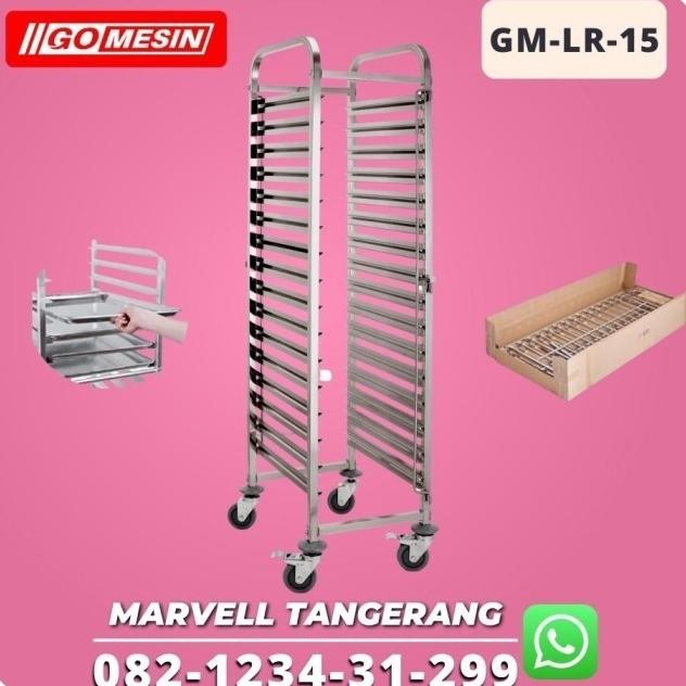 

Ra Troli Loyang 15 Uun Trolley Roti Baery Tainle Gm Lr 15 A