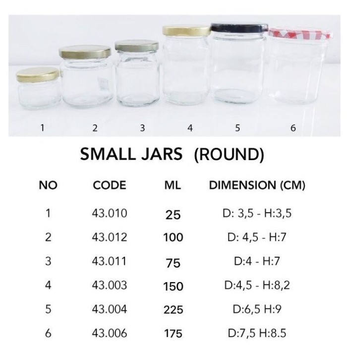 ```````] SMALL JAR / TOPLES KACA MINI
