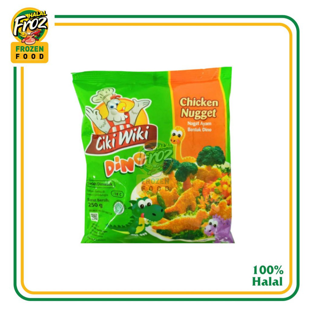 

Naget Ayam Chicken Nugget Dino Ciki Wiki 250 gramGosend Ready, Paling murah, Terlaris