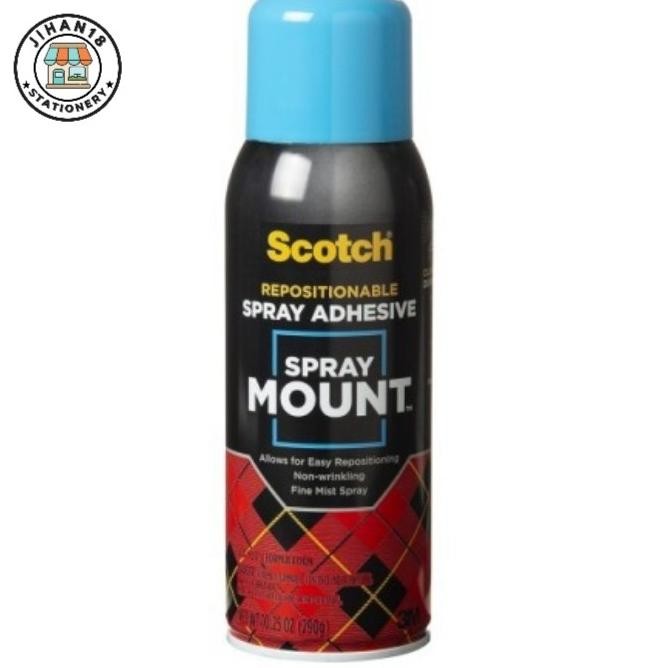 

Spray mount Scotch 3M Spray Mount is a repositionable adhesive